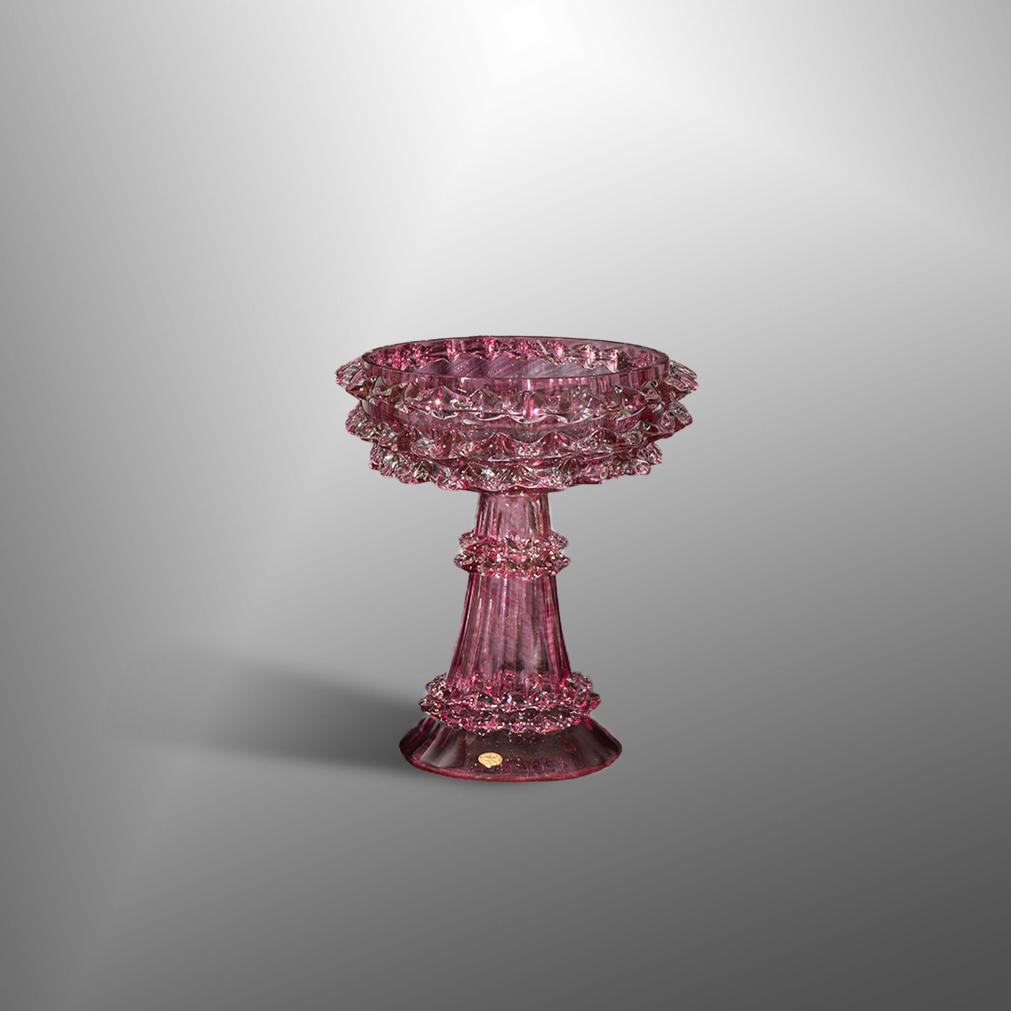 Vases in Pink Opalin with "Rostri"