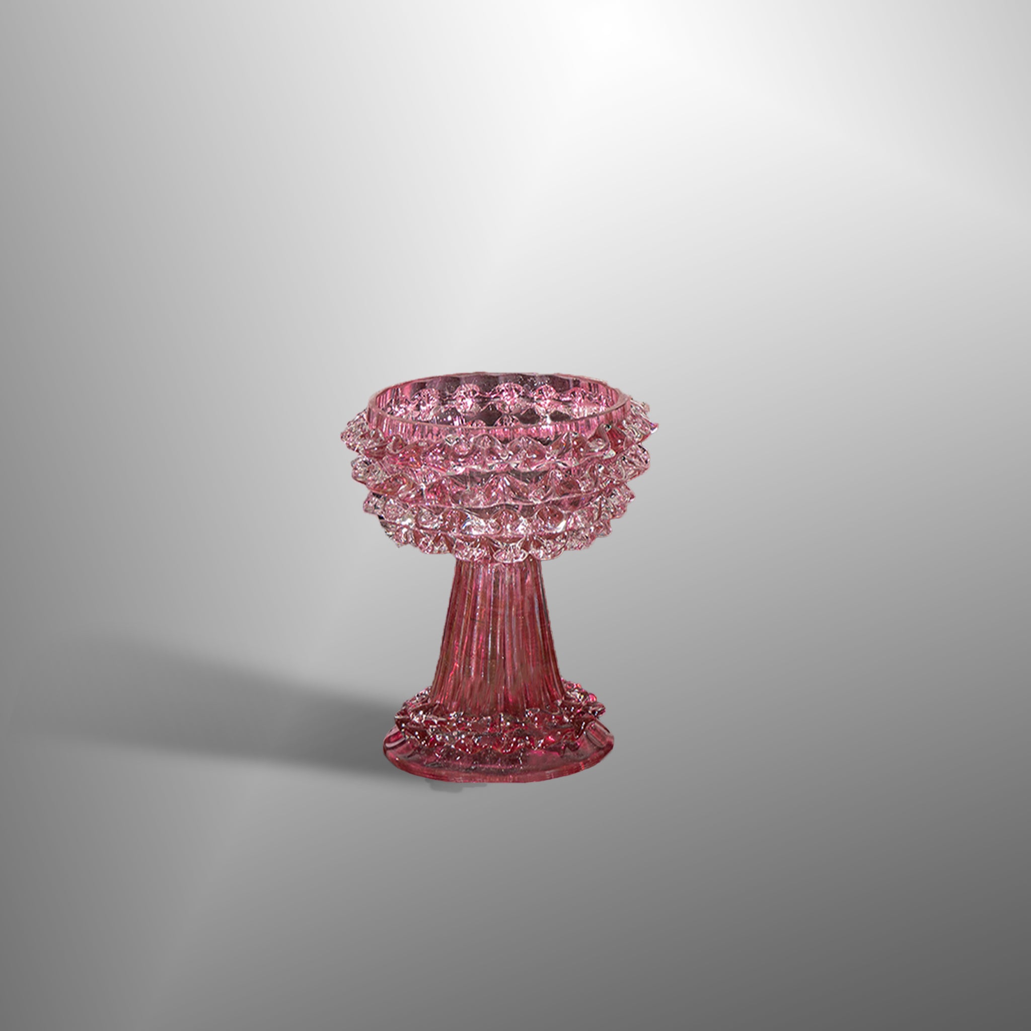 Vases in Pink Opalin with "Rostri"