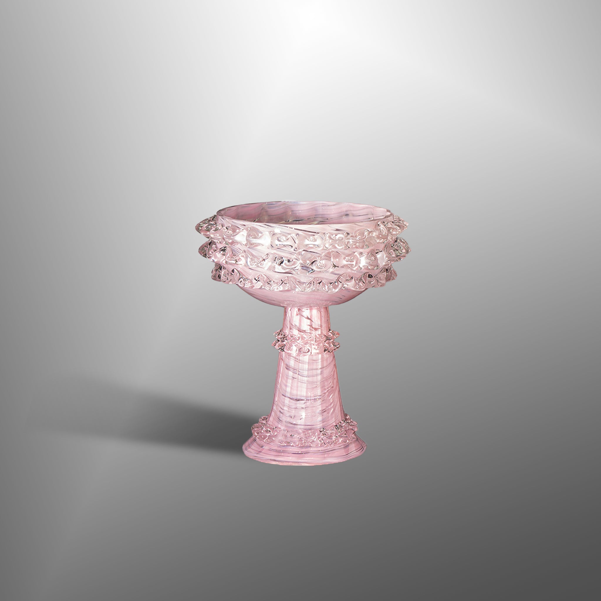 Vases in Pink Opalin with "Rostri"