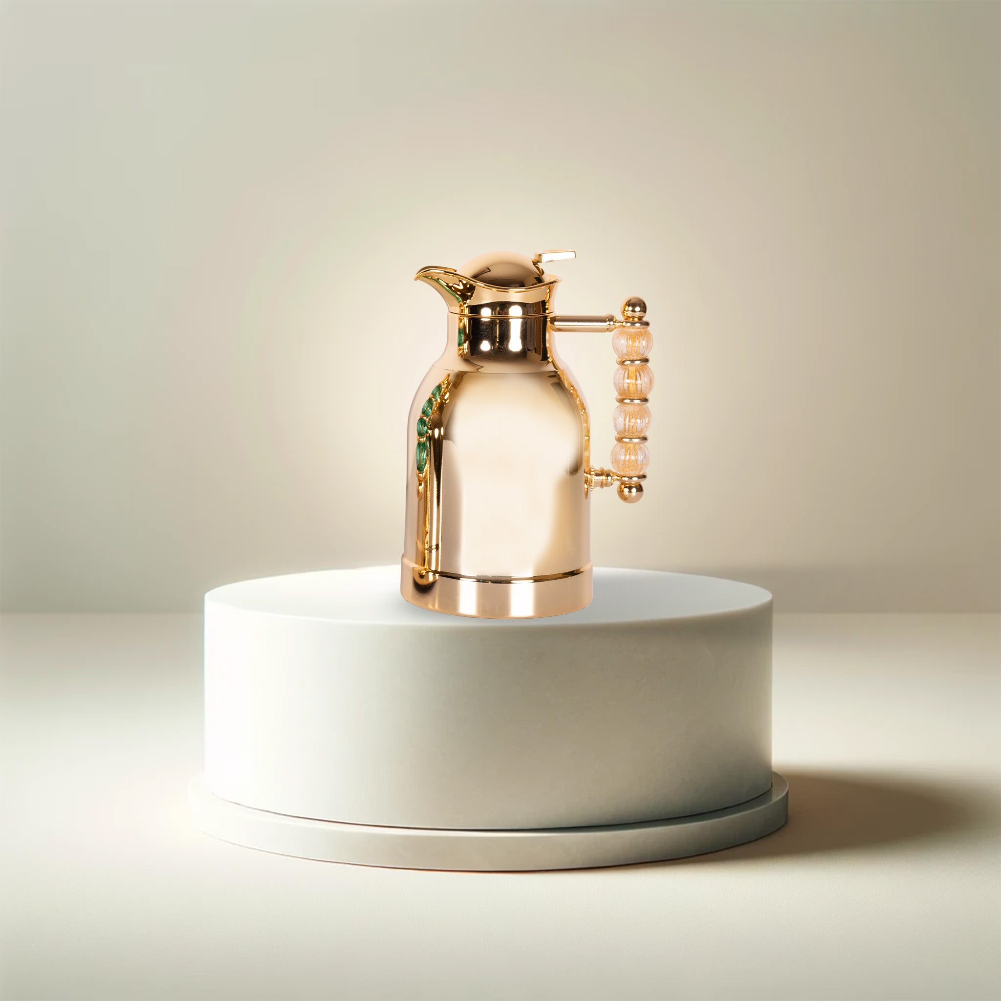 Tea Pot with golden pearls
