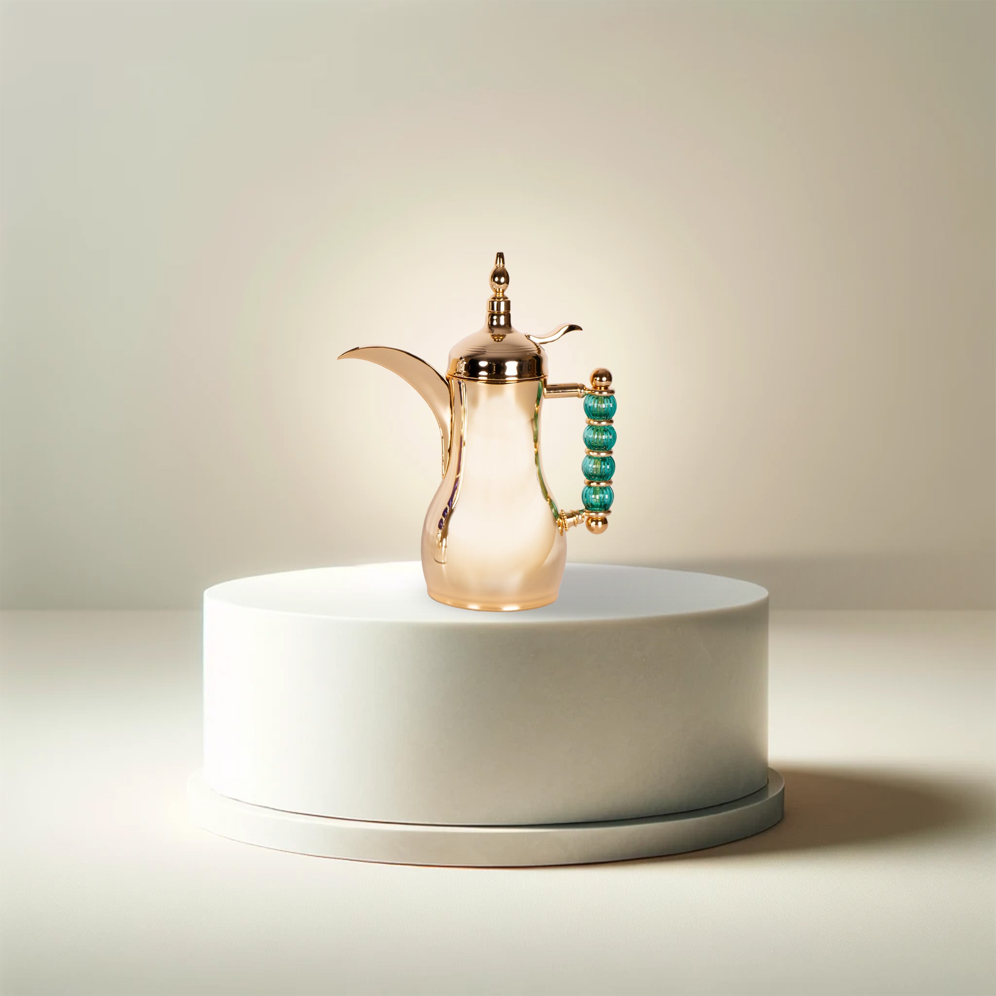 Dallah with green pearls