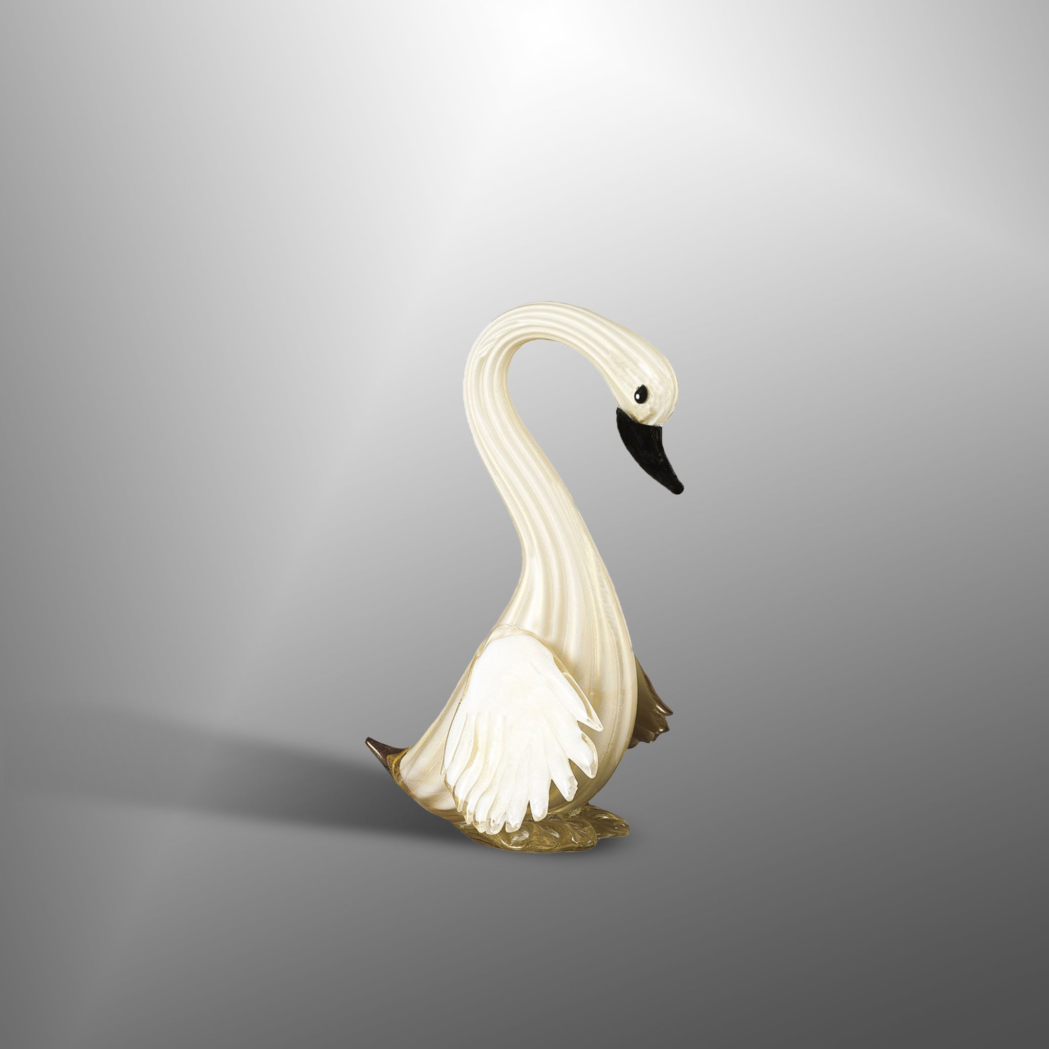 Swans with black details