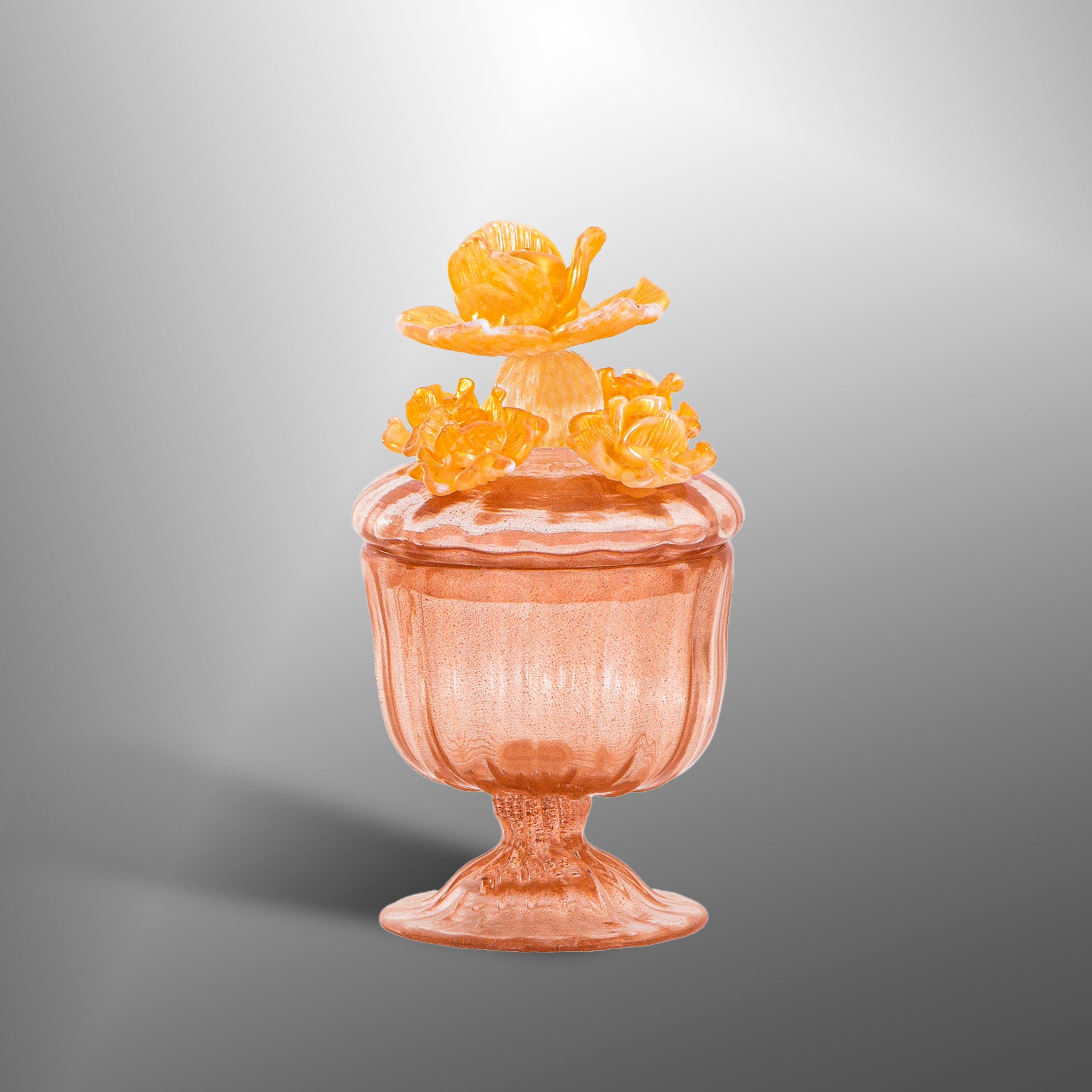 Contenitori con coperchio in colore rosa con fiori