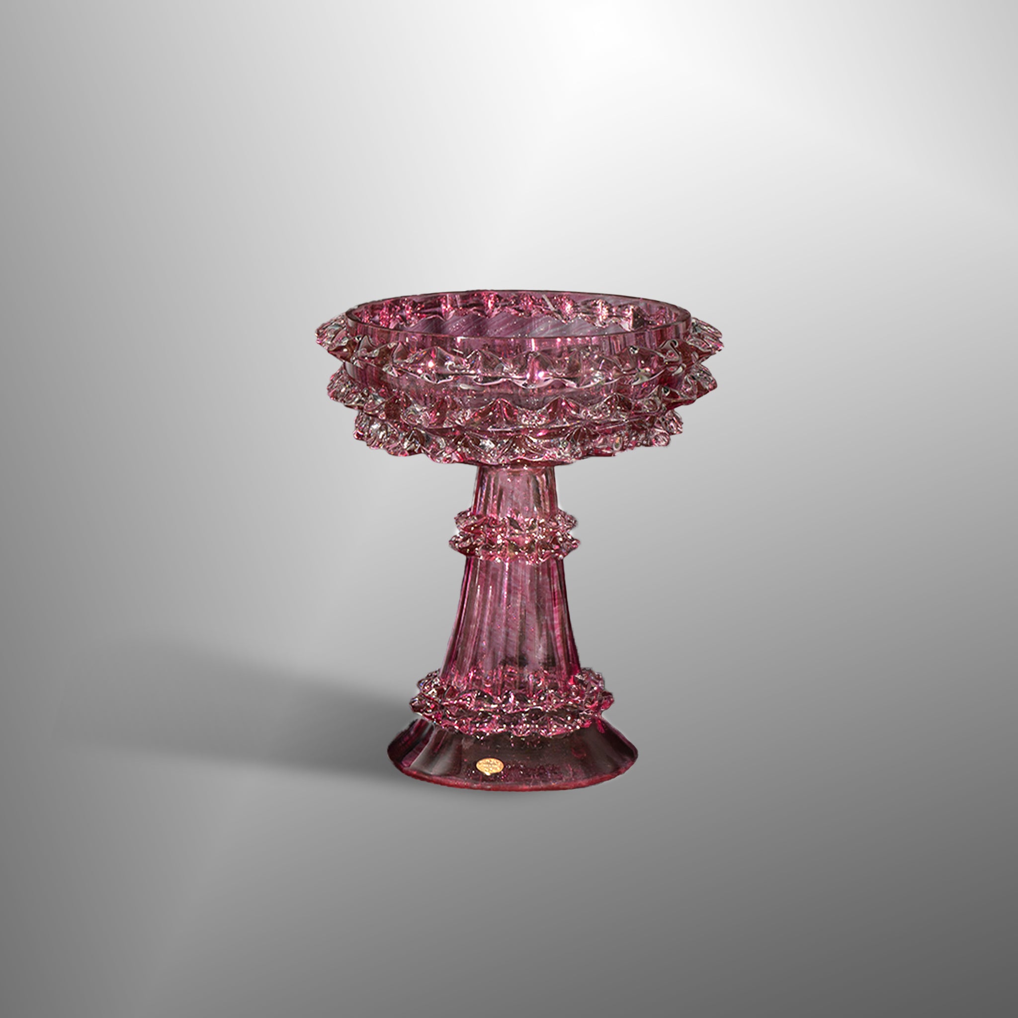 Vases in Pink Opalin with "Rostri"