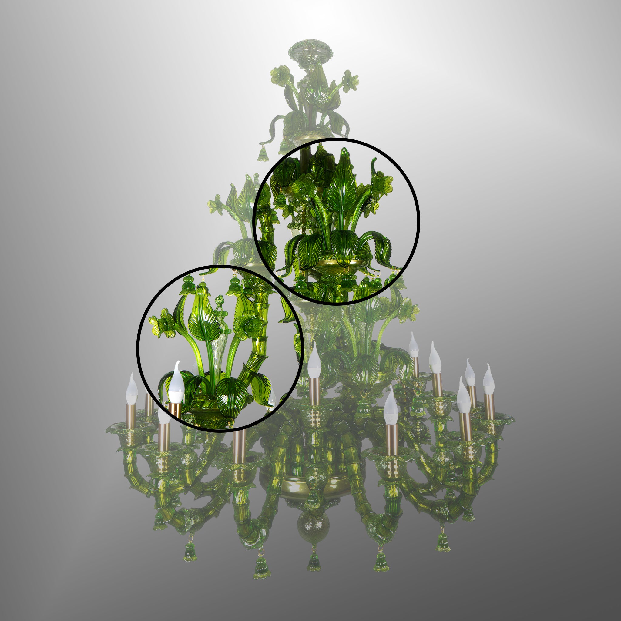 Lampadario Erba Virginia Verde